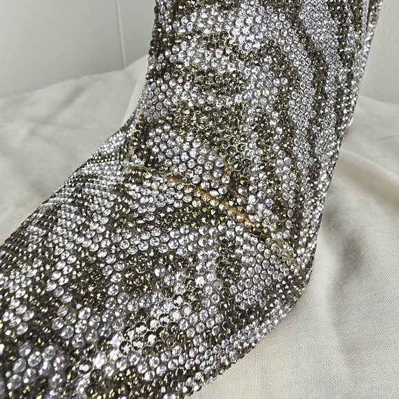 Betsey Johnson Cady 8 Rhinestone Zebra Cheetah Boots - Picture 6 of 16